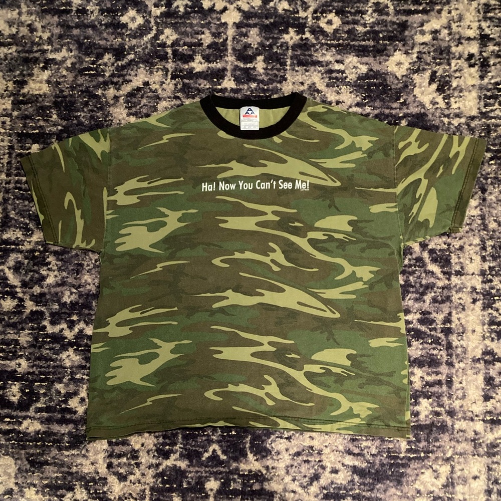 "Ha! Now You Can't See Me!" Trevco Ironic Camo Tee